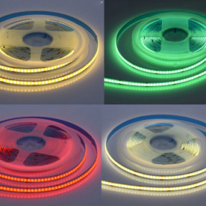 Banda COB LED - flexibil - 252LED/M - 12W/ML - rola 5 metri: roz, alb, rosu, mov, albastru, verde, galben