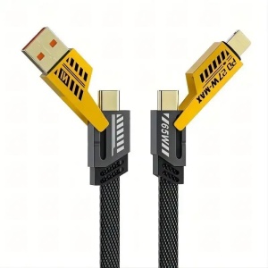 Cablu de Date 4 in 1 Super Fast - PD 27W, USB 65W, Iphone - 1,2m / CA-888 - Img 2