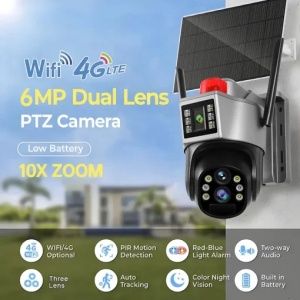 Cameră de Supraveghere Solară 2K Ultra HD, Wi-Fi, Viziune Nocturnă Color, Detecție Mișcare, Audio și Avertizare Luminoasă (model ZY-TP20-Z10-WIFI) - Img 3