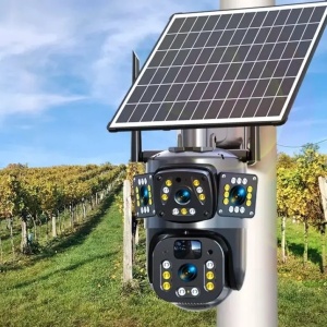Cameră de Supraveghere Solară Inteligentă V380 Pro, 4 Lentile, Full HD, Audio Bidirecțional, Viziune Nocturnă Color, 355° Pan, 95° Tilt (modelmodel ipc-v380-a-9-3 wifi) - Img 3
