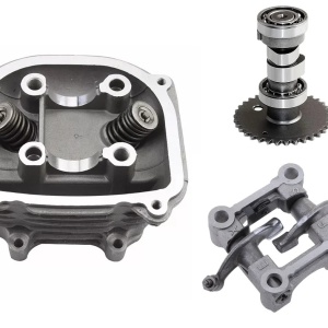 Chiulasa completa scuter GY6 125cc - 150cc 4T cu supape si capac tacheti - Img 2