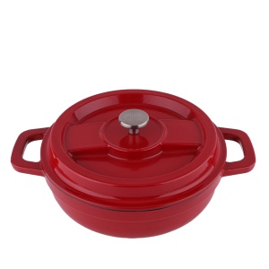 Cratita Zilan ZLN0958, Din fier turnat sub presiune puternica, 2.1L, Diametru 24 cm, Inaltime 7 cm, Compatibila cuptor si masina de spalat vase, 7 straturi de material