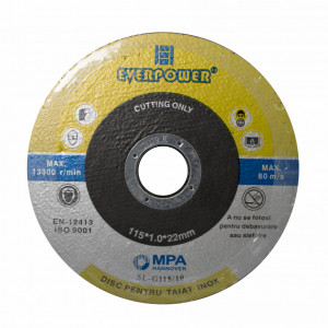 Disc pentru taiat inox115*1.6*22