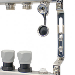Distribuitor agent termic 1"-3/4'' inox, cu aerisitor si robinet de golire 11 cai - Img 2