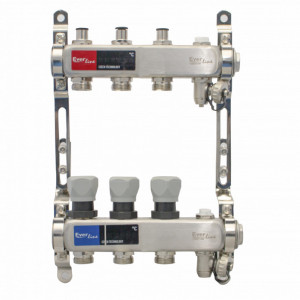 Distribuitor agent termic 1"-3/4'' inox, cu aerisitor si robinet de golire 3 cai