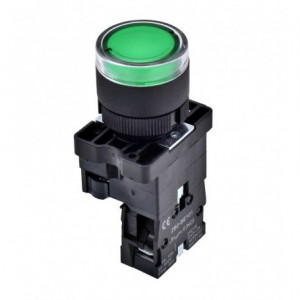Intrerupator Buton Push Cu Cauciuc 22mm Verde No- EB2
