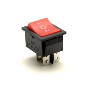Intrerupator IRS 3 pozitii rosu cu retinere KCD4 15A-250V