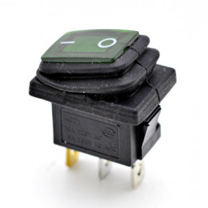 Intrerupator Irs Mic Verde Cu Cauciuc 220V-6A