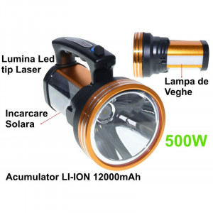 Lanterna TD-5600 cu LED 500W + solar