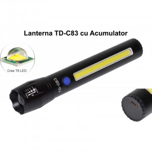 Lanterna TD-C83-7W cu acumulator - Img 4