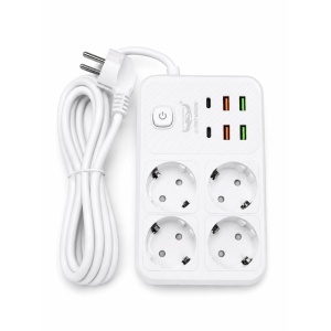 Prelungitor electric cu 4 prize + 4 USB + 2 Type-C, 3 metri