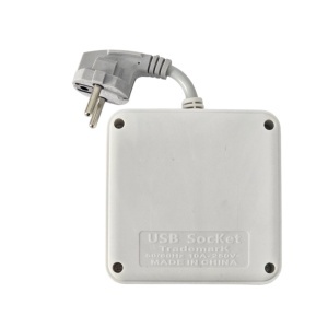 Priza multiplicator Schuko cu 2 prize 220V, 2x USB-A + 1x USB-C cu incarcare max 20W, buton ON/OFF, 2500W si functie lampa LED touch-control - Img 4