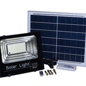 Proiector 50W cu panou solar si telecomanda