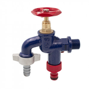 Robinet fonta dublu serviciu cu doua iesiri 3/4" - Img 3