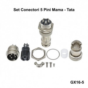 Set conector tip aviator mama - tata cu 5 pini - Img 4