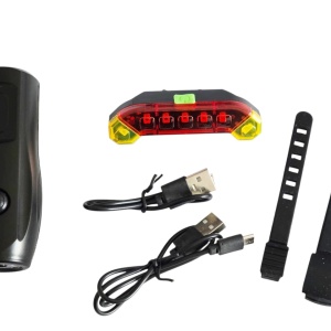 Set far si stop LED cu acumulator pentru bicicleta - Img 2