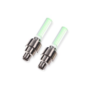 Set lumini LED, bicicleta pentru ventil, senzor de miscare, lumina albastra-verde - Img 2