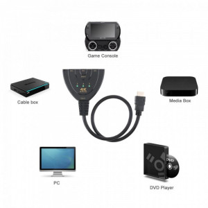 Spliter HDMI 3 in 1 , 4K / 30 cm