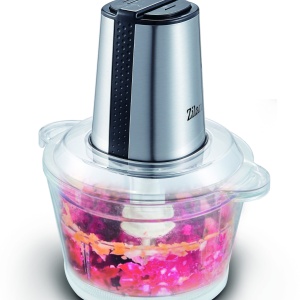 Tocator legume-fructe ZILAN ZLN-3888, Putere 300W, Vas din sticla 1.6L, 4 lame inox, 2 trepte de viteza