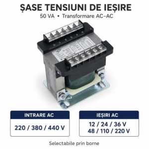 Transformator de Comanda BK-50VA 220/380/440V cu Iesiri Multiple - Img 2