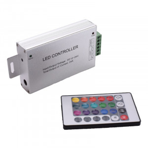 Amplificator tensiune banda LED RGB, DC 12-24V / 30A - Img 4