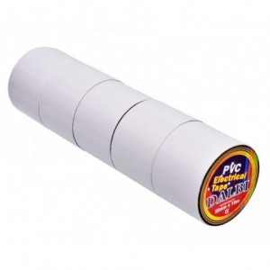 Banda izolatoare alba din pvc 50 mm x 15 m set 5 bucati
