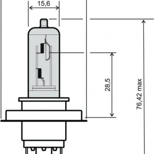 BEC FAR H4 - 12V 18W/18W (3 picioare)