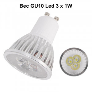 Bec GU10 cu led 3W - 220V