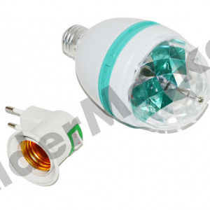 Bec LED 3W E27 cu lumini disco auto rotativ pentru petreceri