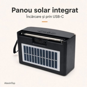 Boxă Portabilă Bluetooth cu Panou Solar, Radio FM SZ-L15 MINI - Img 3