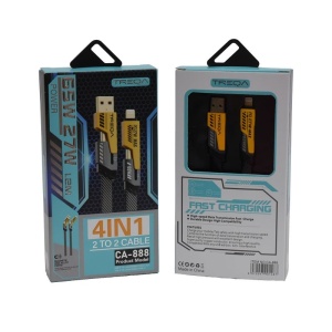 Cablu de Date 4 in 1 Super Fast - PD 27W, USB 65W, Iphone - 1,2m / CA-888