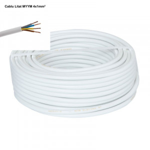 Cablu electric litat MYYM alb 4x1mm / 100ml