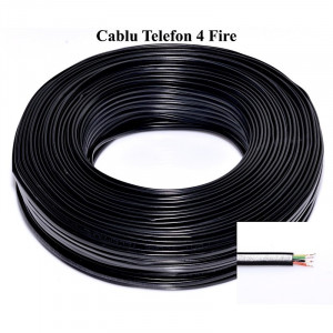 Cablu telefonic negru 4 fire , 100m / rola - Img 2