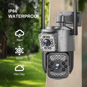 Camera de Supraveghere IP Dubla Inteligenta 380, 4G, cablu lan 4K, 8 MP. 1080P, Zoom Optic 10X - Img 3