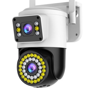 Cameră de Supraveghere WiFi cu doua lentile ,rotire 360° cu Vedere Nocturnă Color