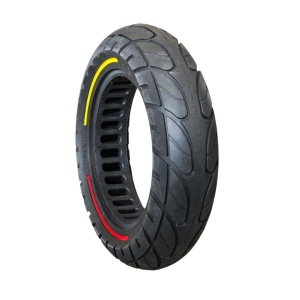 Cauciuc solid plin trotineta 10 x 2.50, cu dungi colorate, profil sosea