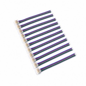 Conector Banda LED SMD RGBW 10mm 5 Pini cu Cablu 10cm Set 10 Buc YCA5P-10-1