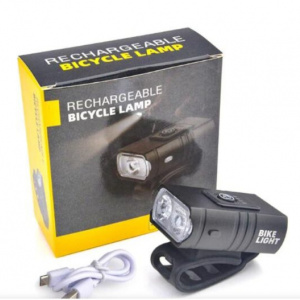 Far pentru bicicletă cu dublu far LED,Lanternă reîncărcabilă prin USB,Far rezistentă la apă 1200mah 350lm