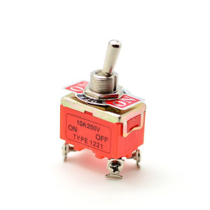 Intrerupator Basculant Dublu On-Of-On Metal 220V-15A