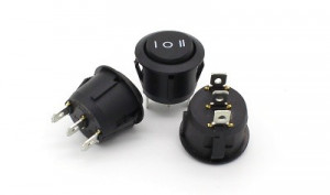 Intrerupator Buton On-Of-On Negru