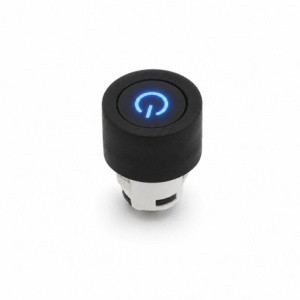 Intrerupator Push Iluminat Albastru 4 Contacte 12,5mm cu Membrana Cauciuc