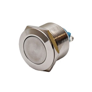 Intrerupator push metalic 22mm 220V cu retinere