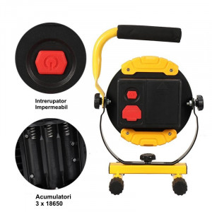 Lampa de lucru cu led COB 30W si suport W821 - Img 4