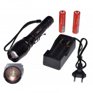 Lanterna profesionala LED XML L6 / 5W + acumulatori Li-Ion