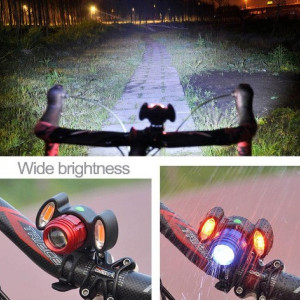 Lumină pentru bicicletă, cu zoom, reglabil, performanta ,reîncărcabilă a condensatorului, energie caldă scăzută, ar putea ajunge la 500 de lumeni. .Culoare:Multicolor (Față + Suport), Alimentat de: Baterie încorporată de 1500 mah 3,7 V - Img 2