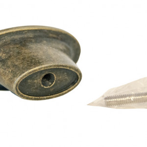 Maner - buton mobilier ANTIQUE BRONZE cu ceramica - Img 2