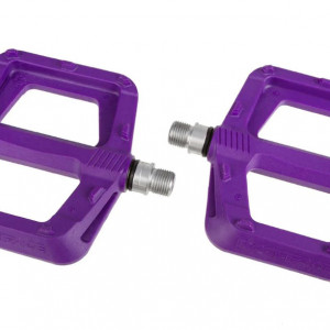 Pedale profesionale Race Face Ride, material compozit, 18 pini, culoare mov