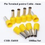 Pin terminal de cablu 6x10mm galben , 100Buc/Set - Img 3