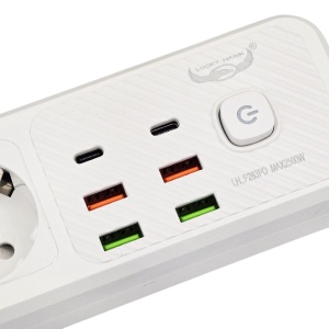 Prelungitor electric cu 4 prize + 4 USB + 2 Type-C, 3 metri - Img 2