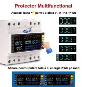 Protectie multifunctionala trifazica 100A - V/A/Hz/Kwh - Img 6